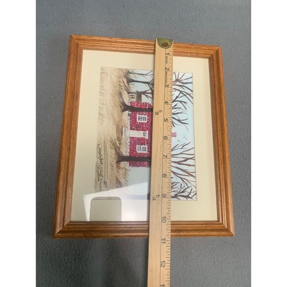 Framed Watercolor Painting Manor Brethren Church by Anna Ruth Enders - Picture 5 of 10